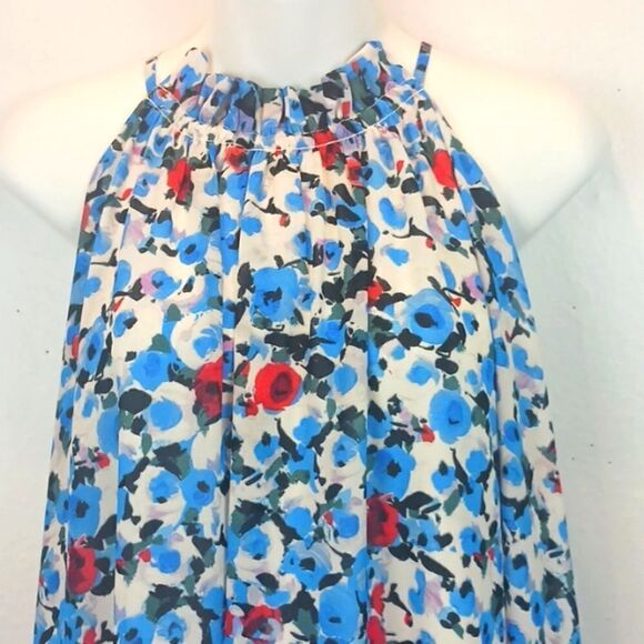 Badgley Mischka Women's floral halter mini shift dress size 6 Boho - Picture 4 of 12